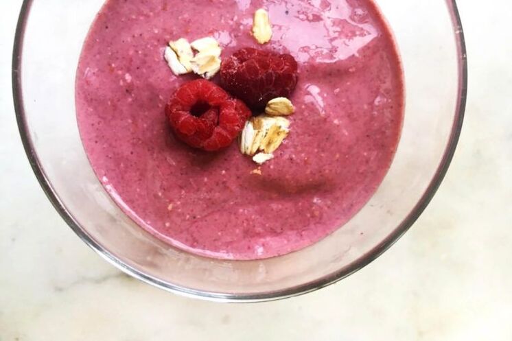 raspberry and oat smoothie for weight loss