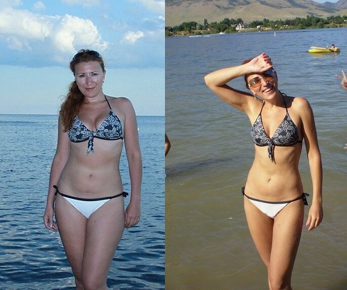 photo before and after buckwheat diet